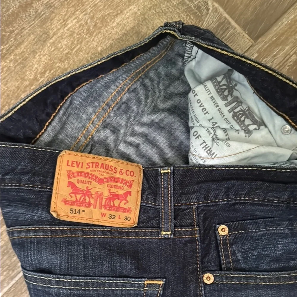 Levi's Blue Straight Jeans with Classic Indigo Wash